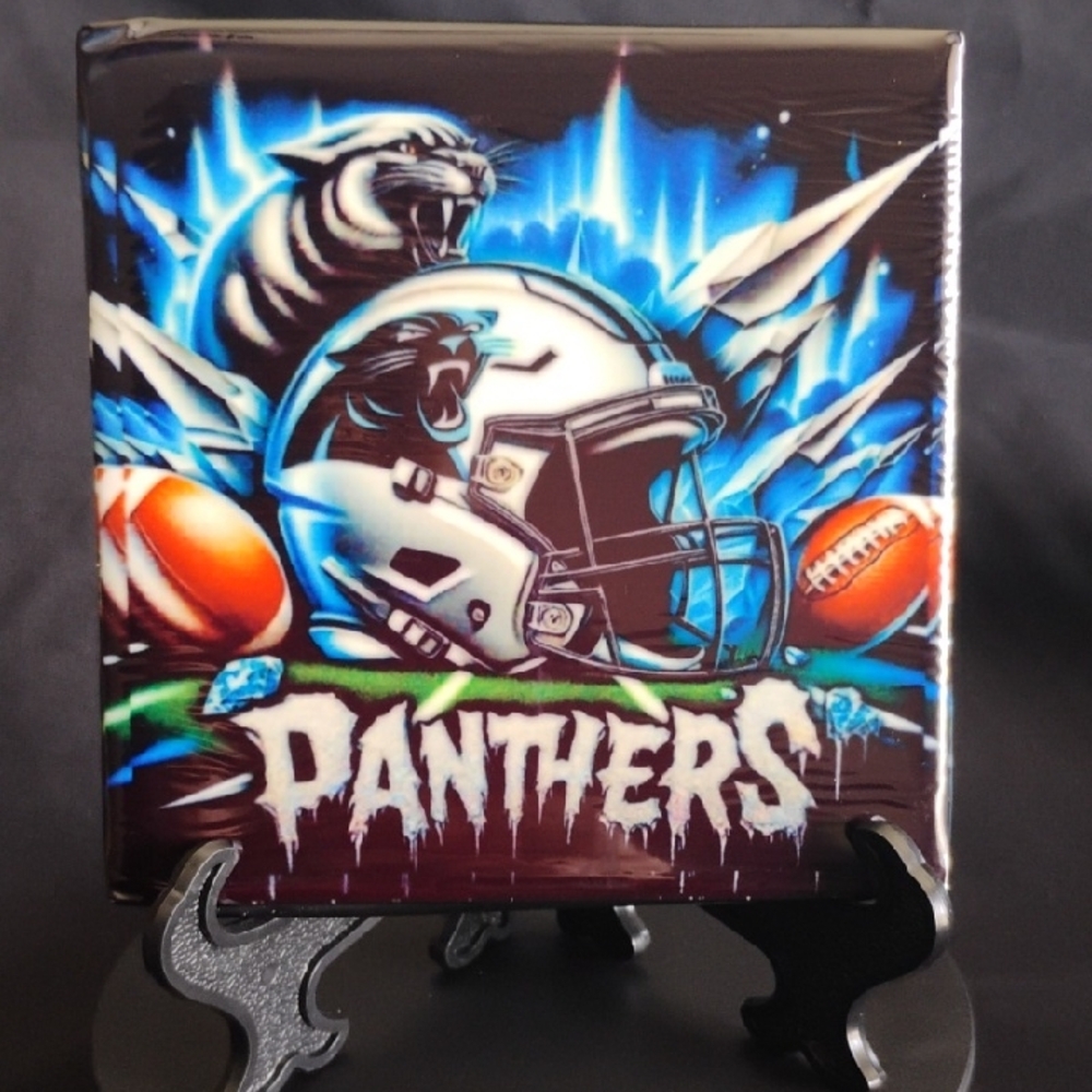 Hand Crafted Panthers Art